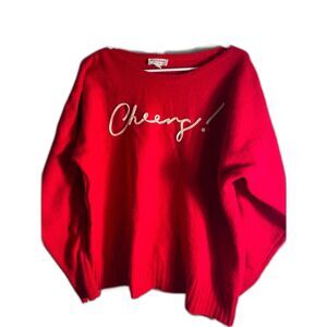 Rio & Rian Ladies New York Cheers! Sweater Large